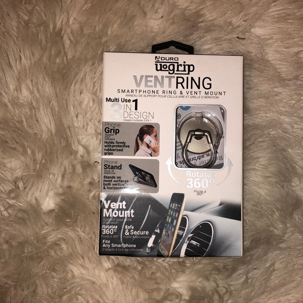 Vent ring for phone grip/stand.